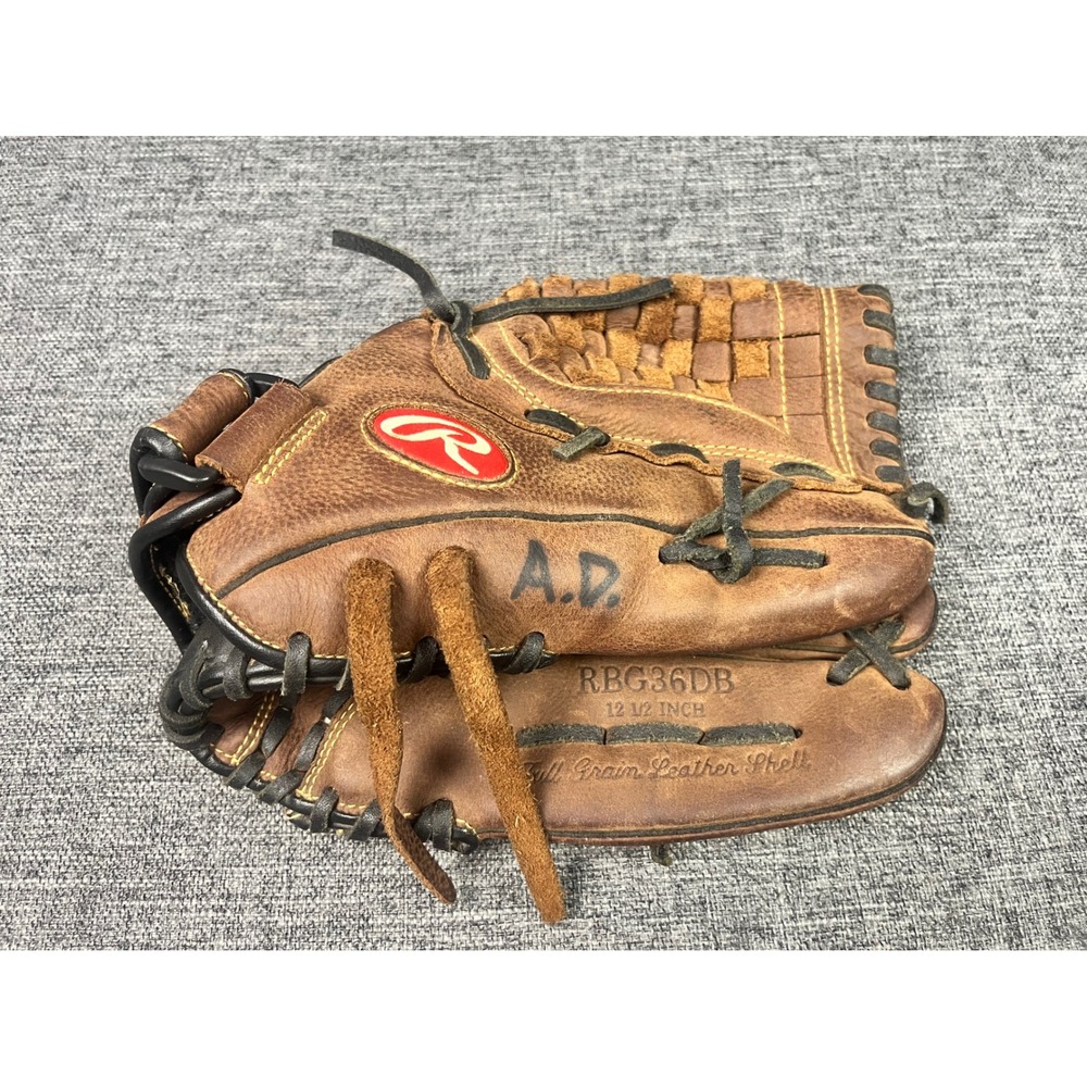 Rawlings Gold Glove RBG36DB 12.5 Inch Baseball Glove Basket Web Right Hand Throw - Picture 2 of 6